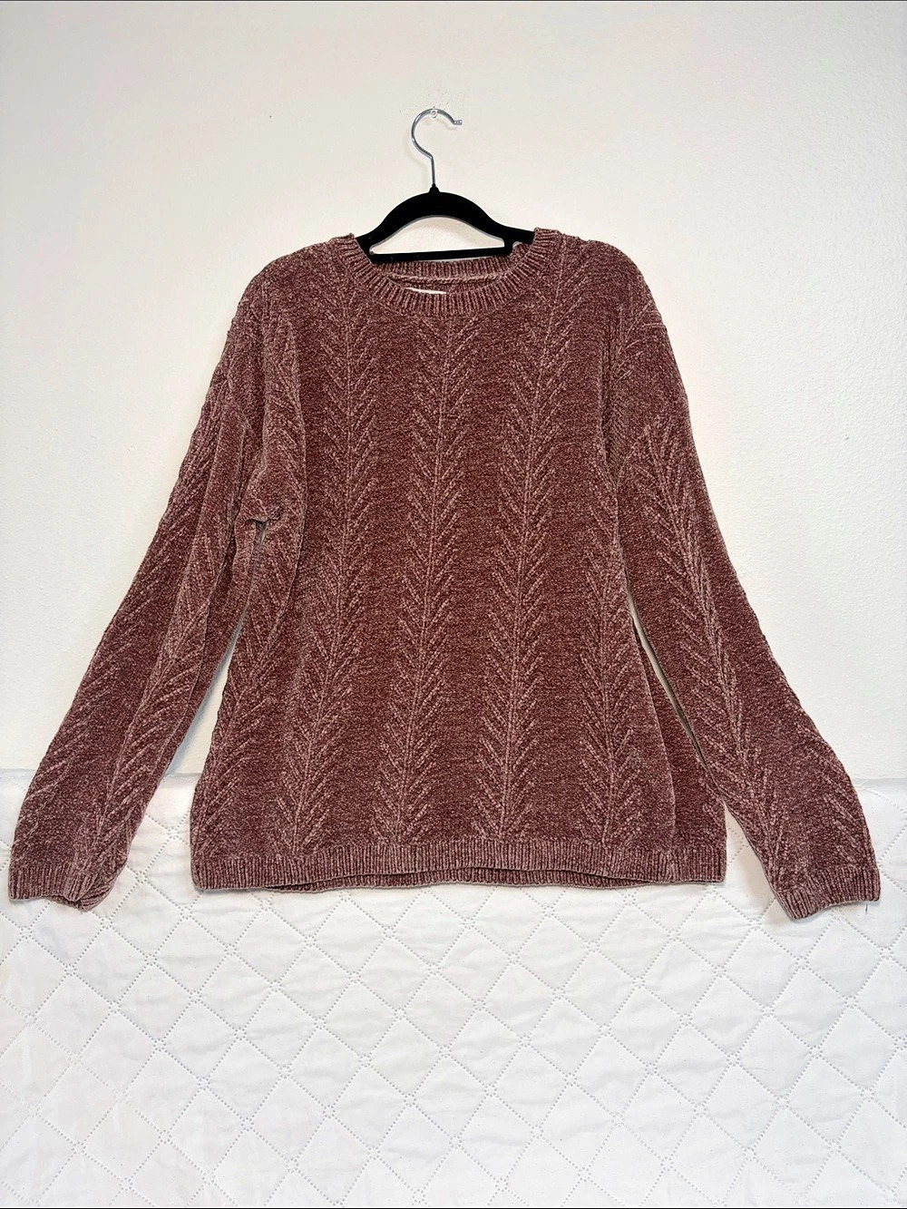 Orvis Knit Sweater in pink/mauve Size Medium